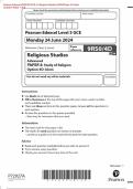 Pearson Edexcel 9RS0/4D GCE In Religious Studies (9RS0)Paper 4D Islam Merged Question Paper + Mark Scheme