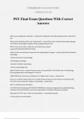 PSY Final Exam Questions With Correct Answers