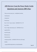 ABX Review Cram the Pance Study Guide Questions and Answers 100% Pass