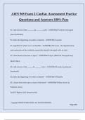 AHN 568 Exam 2 Cardiac Assessment Practice Questions and Answers 100% Pass