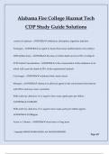 Alabama Fire College Hazmat Tech CDP Study Guide Solution