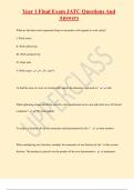 Year 1 Final Exam JATC Questions And  Answers