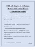 BMD 430: Chapter 17 - Infectious Disease and Vaccines Practice Questions and Answers