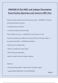 BMD430 L8 The MHC and Antigen Presentation Exam Practice Questions and Answers 100% Pass