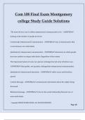 Com 108 Final Exam Montgomery college Study Guide Solutions