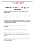 BEHV 5612 Final Exam Guide Questions and Answers