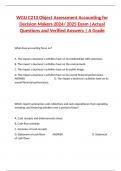 WGU C213 Object Assessment Accounting for Decision Makers 2024/ 2025 Exam |Actual Questions and Verified Answers | A Grade