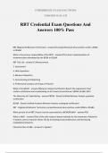 RBT Credential Exam Questions And Answers 100% Pass