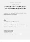 Registered Dietetics Exam (RDN) Practice Test Questions And Answers 100% Pass