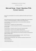 Role and Scope - Exam 3 Questions With Correct Answers