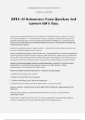 RPLU-05 Reinsurance Exam Questions And Answers 100% Pass.