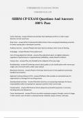 SHRM CP EXAM Questions And Answers 100% Pass