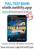 Test bank for criminal investigation 9th edition lyman full chapter 2024