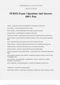 NUR352 Exam 1 Questions And Answers 100% Pass