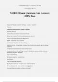 NUR352 Exam Questions And Answers 100% Pass