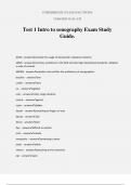 Test 1 Intro to sonography Exam Study Guide.