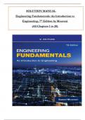 Solution Manual For Engineering Fundamentals: An Introduction to Engineering, 7th Edition by Moaveni, All Chapters 1 to 20 complete Verified editon ISBN:9780357684412