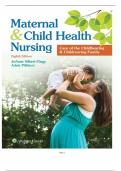 Test Bank For Maternal & Child Health Nursing: Care Of The Childbearing & Childrearing Family 8th Edition Updated 2024/25.