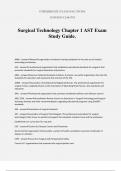 Surgical Technology Chapter 1 AST Exam Study Guide.