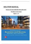 SOLUTION MANUAL for Business and Society Stakeholders Ethics Public Policy 17th Edition By Lawrence All Chapters 1 to 19 complete Verified editon ISBN:9781265079246