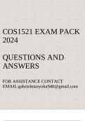 COS1521 Exam pack 2024(Computer Systems: Fundamental Concepts)