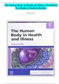 The Human Body in Health and Illness 7th Edition Test Bank by Barbara Herlihy/ Latest 2024