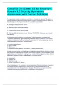 CompTIA CertMaster CE for Security+ - Domain 4.0 Security Operations Assessment with Correct Solutions