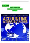 Complete Solution Manual Accounting Information Systems 15th Edition Questions & Answers with rationales (Chapter 1-24)