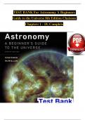 TEST BANK For Astronomy A Beginners Guide to the Universe, 8th Edition by Chaisson, Verified Chapters 1 - 18, Complete