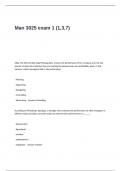 Man 3025 Exam 1 (1,3,7) Questions and Answers