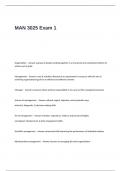 MAN 3025 Exam 1 Questions and Correct Answers