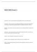 MAN 3025 Exam 1 Questions with Complete and Correct Answers