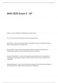 MAN 3025 Exam 2 - UF Questions and Answers