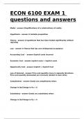 ECON 6100 EXAM 1 questions and answers