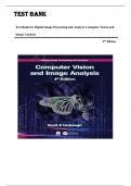 TEST BANK FOR Digital Image Processing and Analysis: Computer Vision and Image Analysis 4th Edition by Scott E Umbaugh , ISBN: 9781032071299 All Chapters Covered || Guide A+