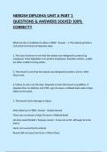 NEBOSH DIPLOMA UNIT A PART 1 QUESTIONS & ANSWERS SOLVED 100% CORRECT!!