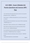 GLY 3202C - Exam 2 (Module 4-6) Practice Questions and Answers 100% Pass