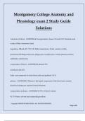 Montgomery College Anatomy and Physiology exam 2 Study Guide Solutions