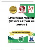 LCP4809 EXAM PACK 2025  {DETAILED QUESTIONS AND ANSWERS }