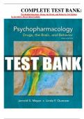 COMPLETE TEST BANK: Psychopharmacology: Drugs, the Brain, and Behavior 3rd Edition by Jerrold S. Meyer latest Update