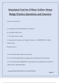 Simulated Test for O'Hare Yellow Stripe Badge Practice Questions and Answers