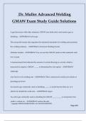 Dr. Muller Advanced Welding GMAW Exam Study Guide Solutions