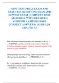 NFPT TEST FINAL EXAM AND PRACTICE QUESTIONS EXAM 2024 NEWEST EXAM COMPLETE BEST MATERIAL WITH DETAILED VERIFIED ANSWERS (100% CORRECT ANSWERS)  /ALREADY GRADED A+