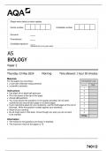 2024 AQA AS BIOLOGY 7401/2 Paper 2 QUESTION PAPER AND MARKING SCHEME (MERGED)