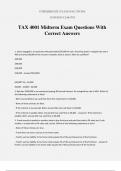 TAX 4001 Midterm Exam Questions With Correct Answers