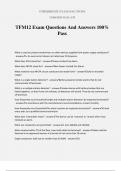 TFM12 Exam Questions And Answers 100% Pass