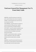 TruGreen General Pest Management Test 7A Exam Study Guide.