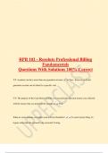 RPB 102 - Resolute Professional Billing  Fundamentals Questions With Solutions 100% Correct