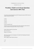 WorkKeys Math Level 4 Exam Questions And Answers 100% Pass