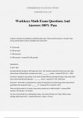 Workkeys Math Exam Questions And Answers 100% Pass